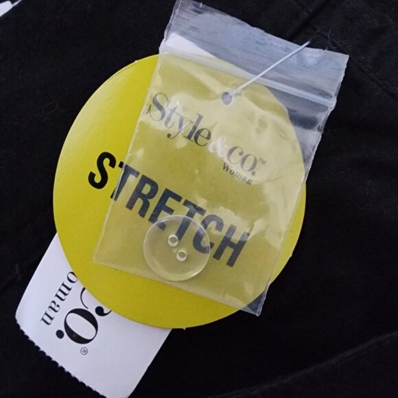 Style & Co Pants Womens Plus Size 24W Solid All Black Bloomsbury Flared Leg New - Picture 4 of 7